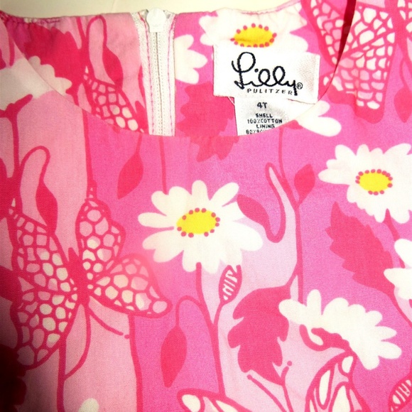 Lilly Pulitzer Vintage Daisy Butterfly Dress 4 - Picture 3 of 3
